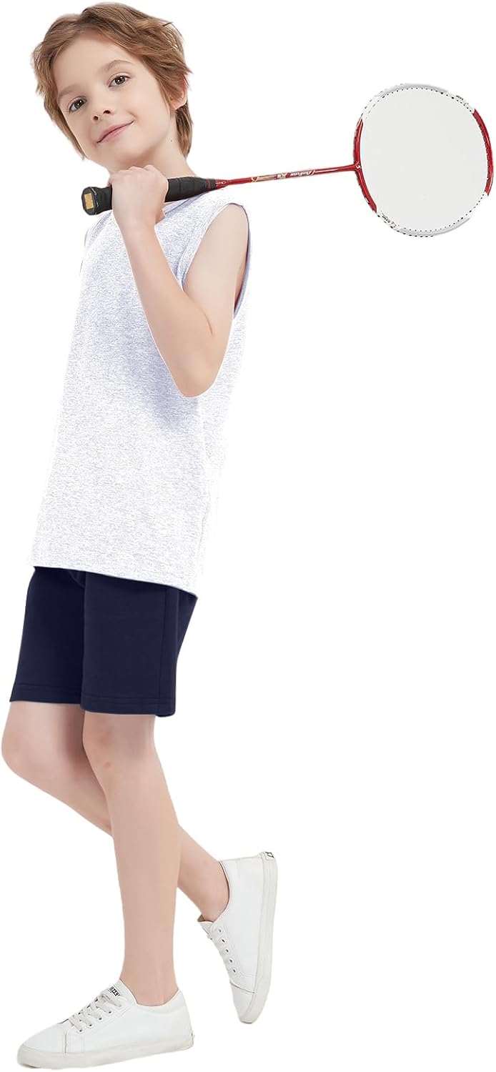 Skiennix Boys' Toddler Shorts - Comfortable French Terry Cotton, Elastic Waist, Ages 2-12 | 4 Pack