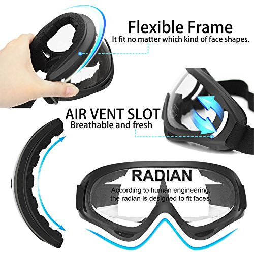 GUSTYLE 2 Pack Children's Safety Glasses with Wind Resistance Perfect