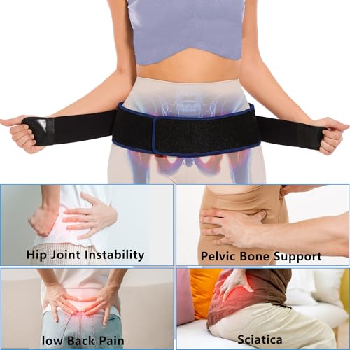VISKONDA Sacroiliac SI Joint Belt Medium Black - Lower Back & Pelvic Support