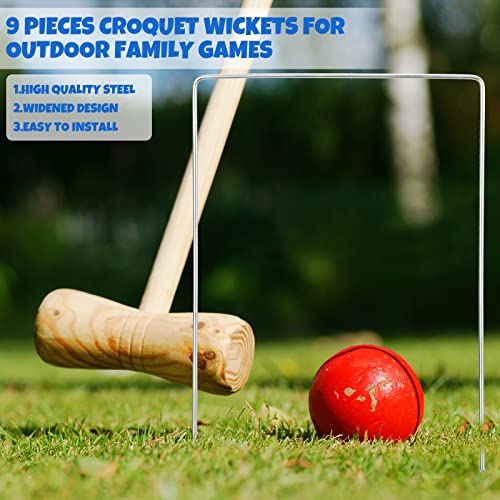 Set of 9 Croquet Wickets Replacement - Square Style