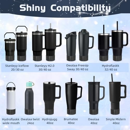 Glitter Silicone Protective Boot for Tumblers 20-40oz - Black