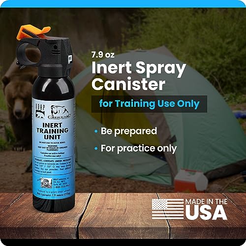 Pepper Power 7.9 oz Inert Bear Spray Practice Canister - No Active Pepper, Training Unit