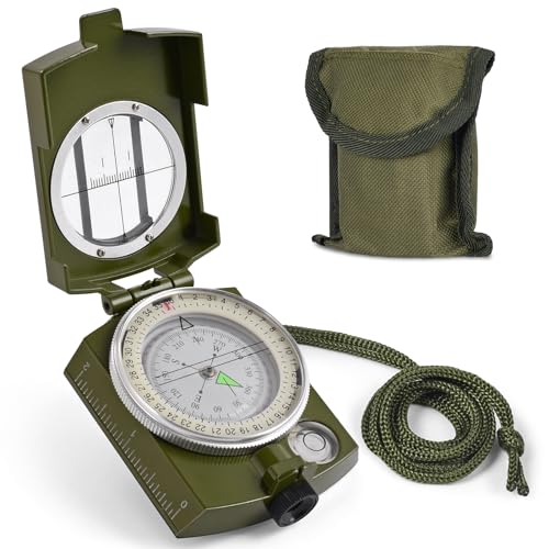 Hiking Compass for Survival - Water-Resistant Pocket Compass - Navy