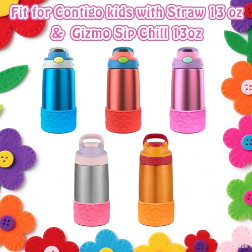 Protective Silicone Water Bottle Boot - 3D Flower Design - King Crab