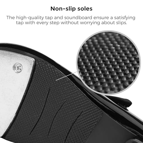 Tap Shoes for Girls & Boys - Easy-Clean, Rounded Toe, Padded Heel