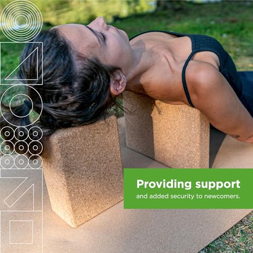 Go4Cork Large Cork Yoga Block 9x6x4 Inch - Eco-Friendly, Non-Slip, Odorless