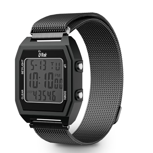 3D Pedometer Watch with Magnetic Strap - Waterproof Step Tracker