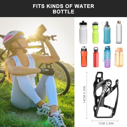 Ultra-Light Bike Water Bottle Holder - Black, 2 Pcs