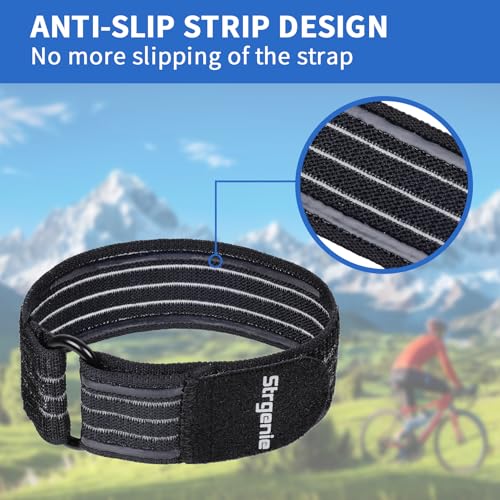 Adjustable Ankle Boot Straps with Anti-Slip Strips - Black, 2pcs