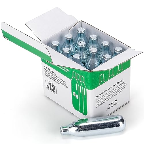 8G CO2 Cartridges for Paintball and Airsoft - 12 Pack