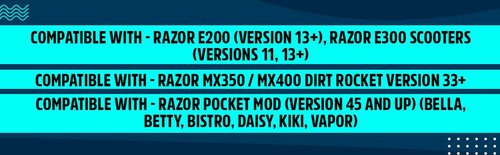 24V Controller for Razor E200 E300 (Version Specific) – Works ONLY with E200 V24+, E300 V20+, MX350 V33+, Pocket Mod V45+, OEM Control Module - ZK2430-D-FS-ROHS - 7 Connectors - Part W13113601015