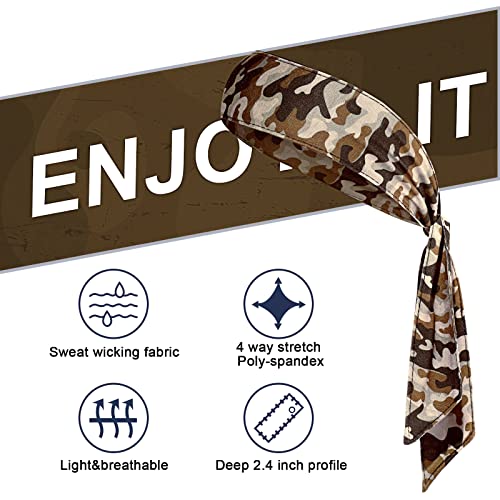Jutom Cool Color 4-Piece Sport Bandana Headbands for Men & Women