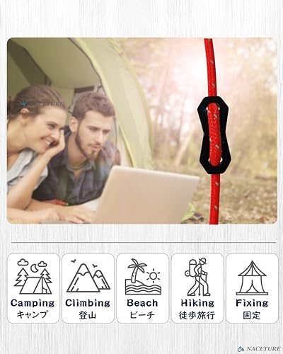Double Hole Aluminum Tent Guyline Tensioners 20 Pack for Camping & Hiking