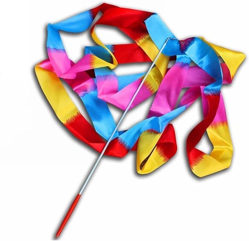 Zhuluck Multicolour Multicolour Gym Dance Ribbon Rhythmic Art Gymnastic Streamer Twirling Rod Stick Other Sports Gymnastics Training Equipment Gymnastics Other Sports
