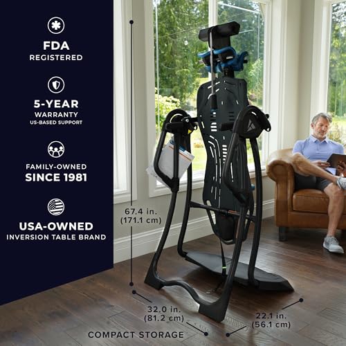 Inversion Table for Back Pain Relief - Teeter FitSpine LX9 - Black