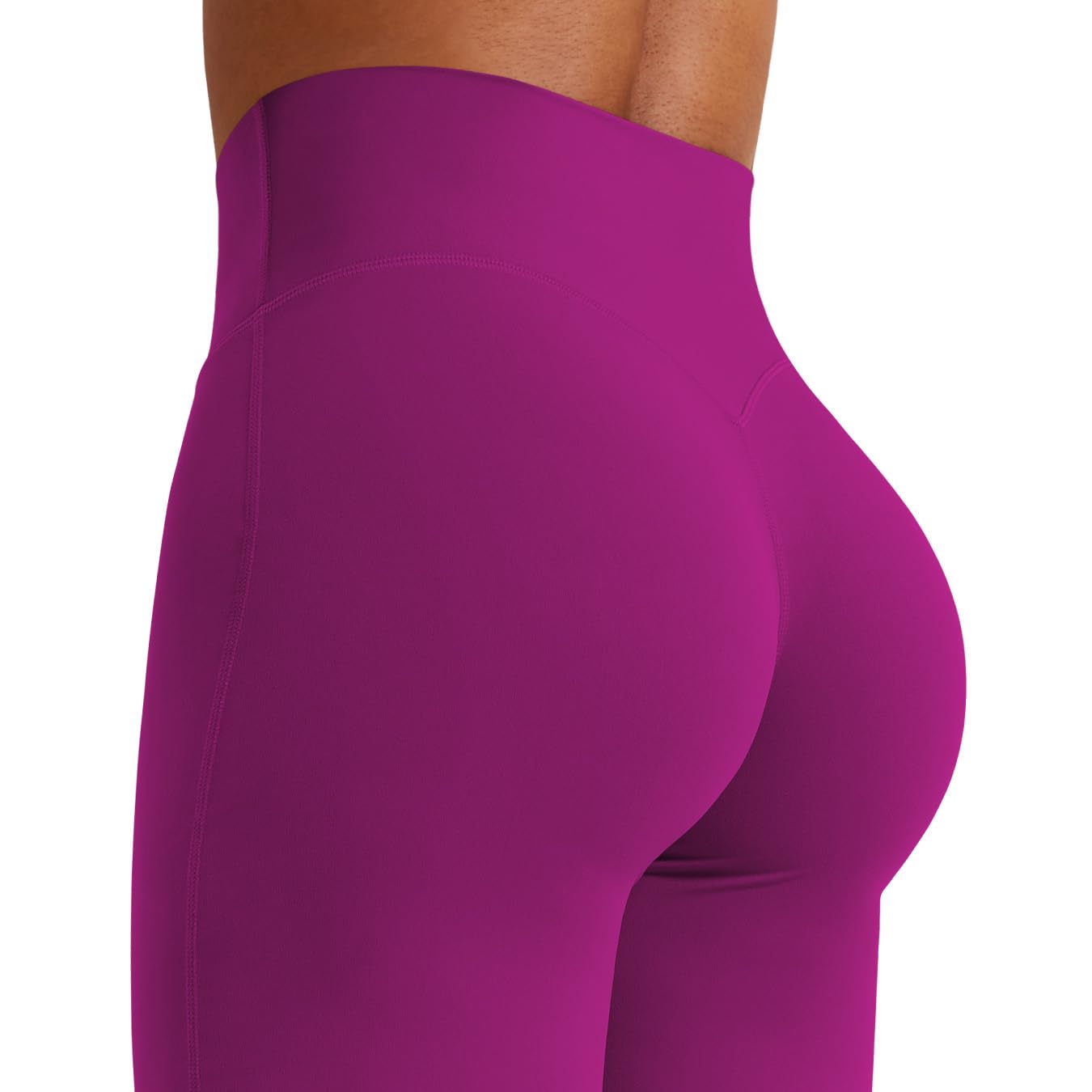 YEOREO Workout Leggings Womens No Front Seam Straight Leggings 31.5" High Waist Buttery Eddiy Gym Yoga Pants Rose Purple XXS