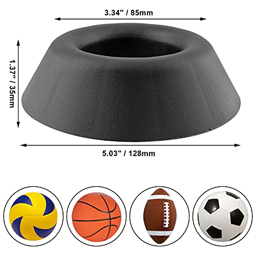Ball Display Stand Holder - Black Plastic for Sports Balls