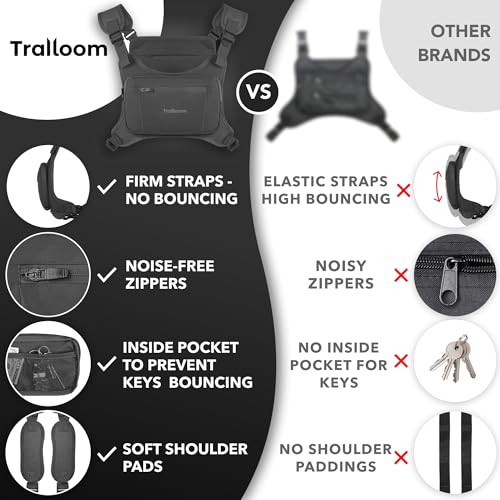 Lightweight Running Chest Pack with Reflective Vest & Water Repellent Design
