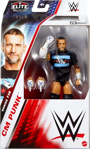 WWE Elite Action Figure - CM Punk 6-Inch Collectible with Accessories