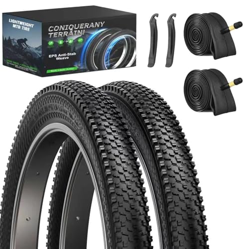 26x1.95 Mountain Bike Tires - 2-Pack with Anti-Stab Weave