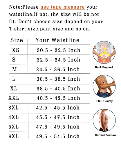 Latex Waist Trainer Corset with Steel Bone - Black, Large