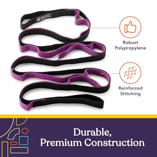 Yoga Strap for Stretching and Flexibility Training - Purple