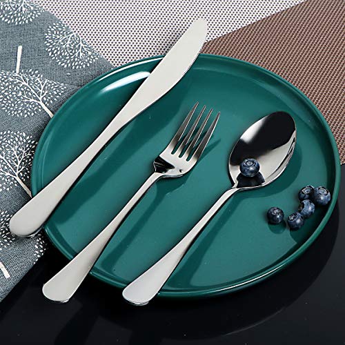 Portable Stainless Steel Travel Utensils Set - 8 Pieces, Silver