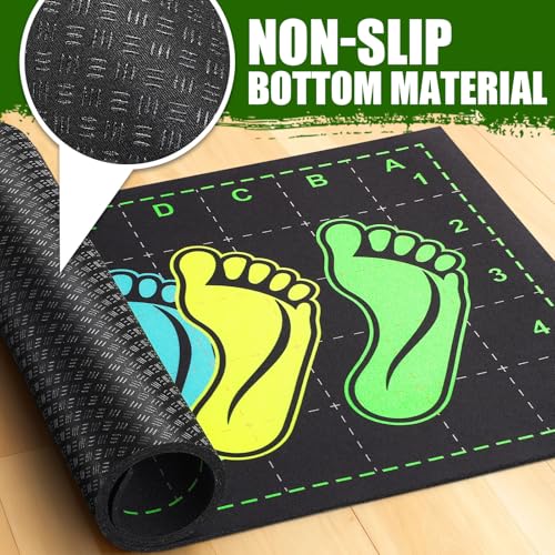 Pro-Grade Non-Slip Squat Mat with Foot Position - Black