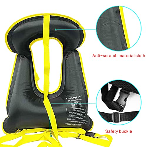 Willceal Inflatable Snorkel Vest for Adults — Water Sports Buoyancy Jacket