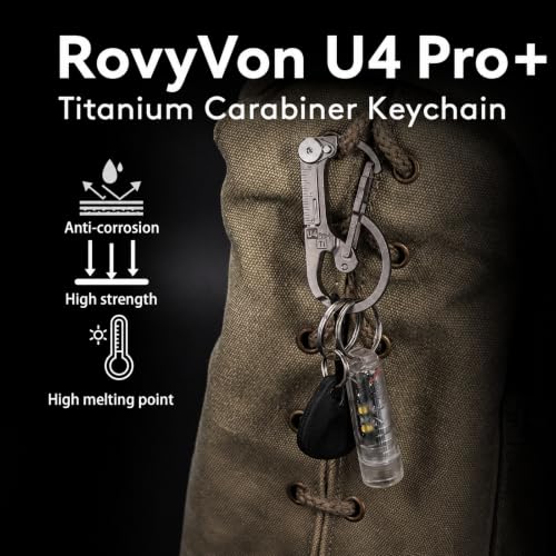 Titanium Carabiner with Dual-Bit Screwdriver & Safety Lock — Compact EDC Multi-Tool