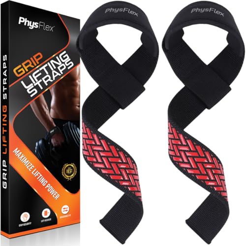 Grip Lifting Straps for Weightlifting - Black (Anti-Slip)