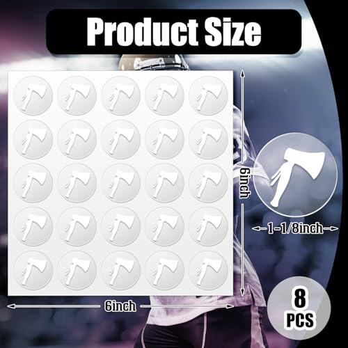 Softball Helmet Stickers - White on Clear, 200 Count