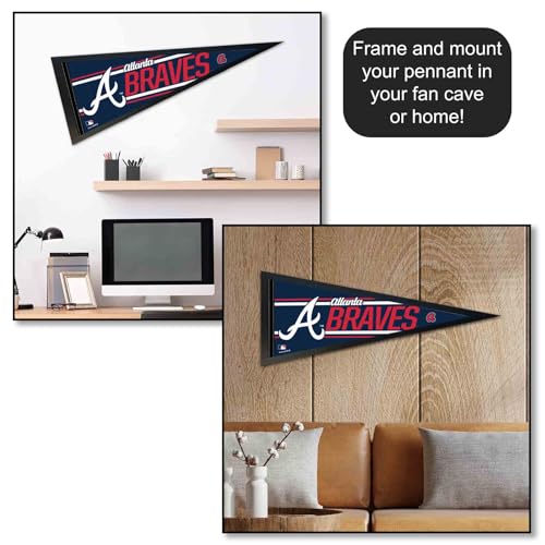 Atlanta Baseball Large Pennant - 12x30 Felt Team Banner