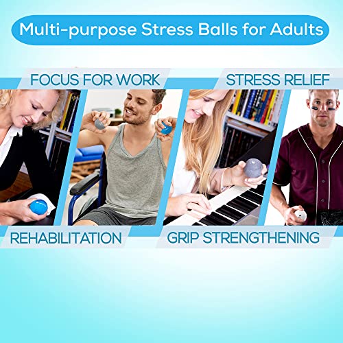 Stress Balls for Adults - Hand Therapy & Grip Strengthening - Blue Skies
