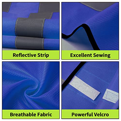 Safety Vest, Reflective High Visibility Construction Vest for Men, Work, Cycling, Runner, Surveyor, Volunteer, Road