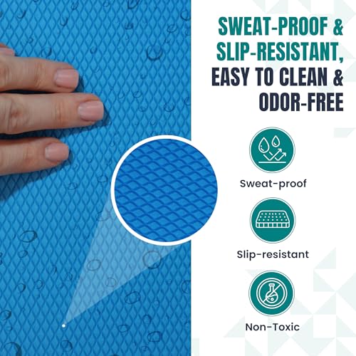 High-Density Balance Pad - Large Blue TPE Foam for Core Strength