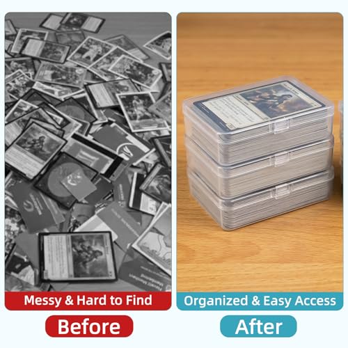 neotidy Playing Card Storage Box Set of 6, Clear Plastic Cases with