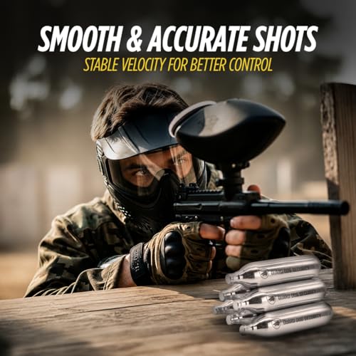 12g CO2 Cartridges for Airsoft, BB Guns & Paintball - Leakproof & Easy Install