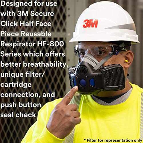 3M Respirator Cartridge, Secure Click D8006 Cartridge for Multi-Gas/Vapors, Ammonia, Methylamine or Formaldehyde, NIOSH Approved, Dual-Flow for Greater Breathability and Comfort, 1 Pair