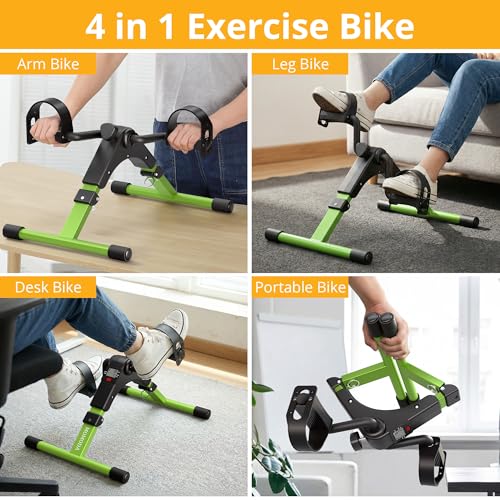 Mini Leg and Arm Exercise Bike with LCD Monitor - Foldable