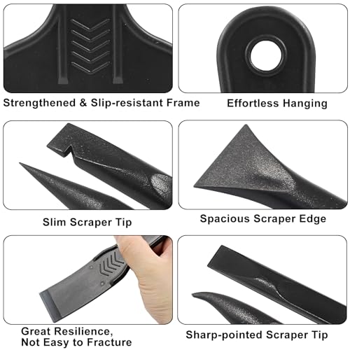 Murtenze 12PCS Plastic Putty Knife Set, Multipurpose Spackle Knife, Scrapers, 3D Printing, Wallpaper, Drywall, Polypropylene Handle