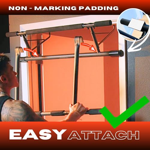 Door Pullup and Dip Bar Station - Regular Bar, Easy Folding Storage