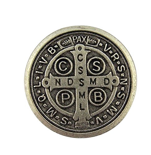 Saint Benedict Pocket Prayer Token Medal - 1 1/8 Inch
