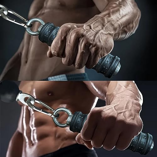 Ergonomic Tricep Rope Pulldown Attachments - Single Handle