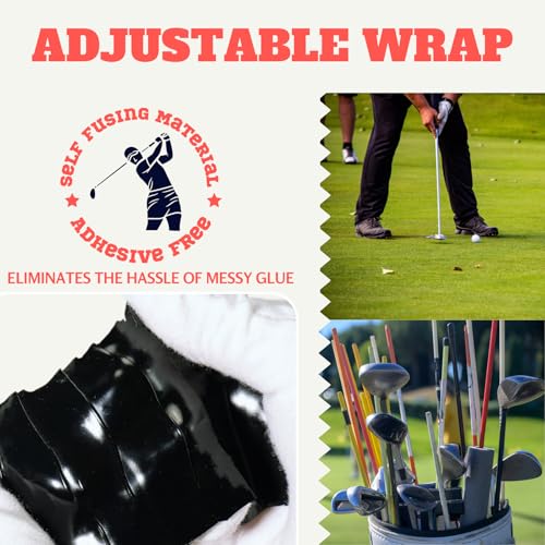 Autrends Black Golf Grip Wrapping Tape 59 Inch, Easy Replacing & Custom Fit