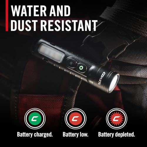 Coast KL35R 600 Lumen Rechargeable LED Pocket Flashlight with RED Light