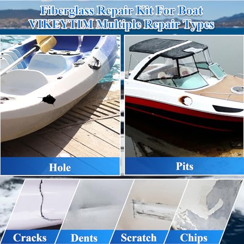 Fiberglass Repair Kit for Boats - 3.5oz Gel Coat Filler