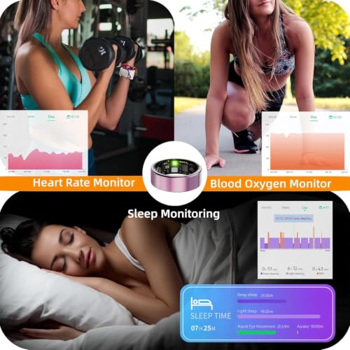 Smart Health Ring for Women & Men - Lavender Pink, Size 8