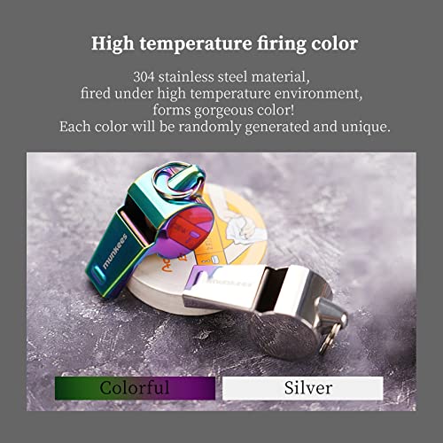 Loud Volume Stainless Steel Whistle - Colorful Variation