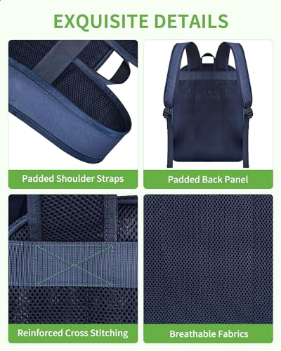 MAY TREE Blue Mesh Backpack 28L Heavy Duty Large Capacity Beach Bag